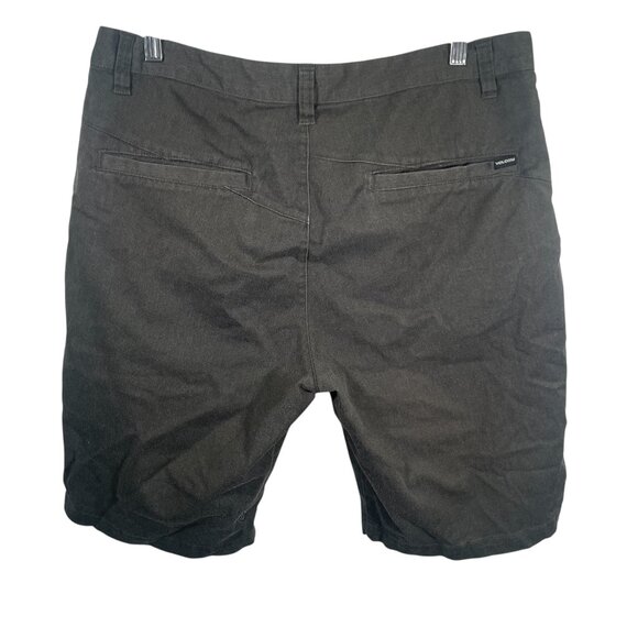 Volcom Vmonty Chino Shorts Mens Size 36 Gray Pockets Casual Beach Vacation - Picture 7 of 7